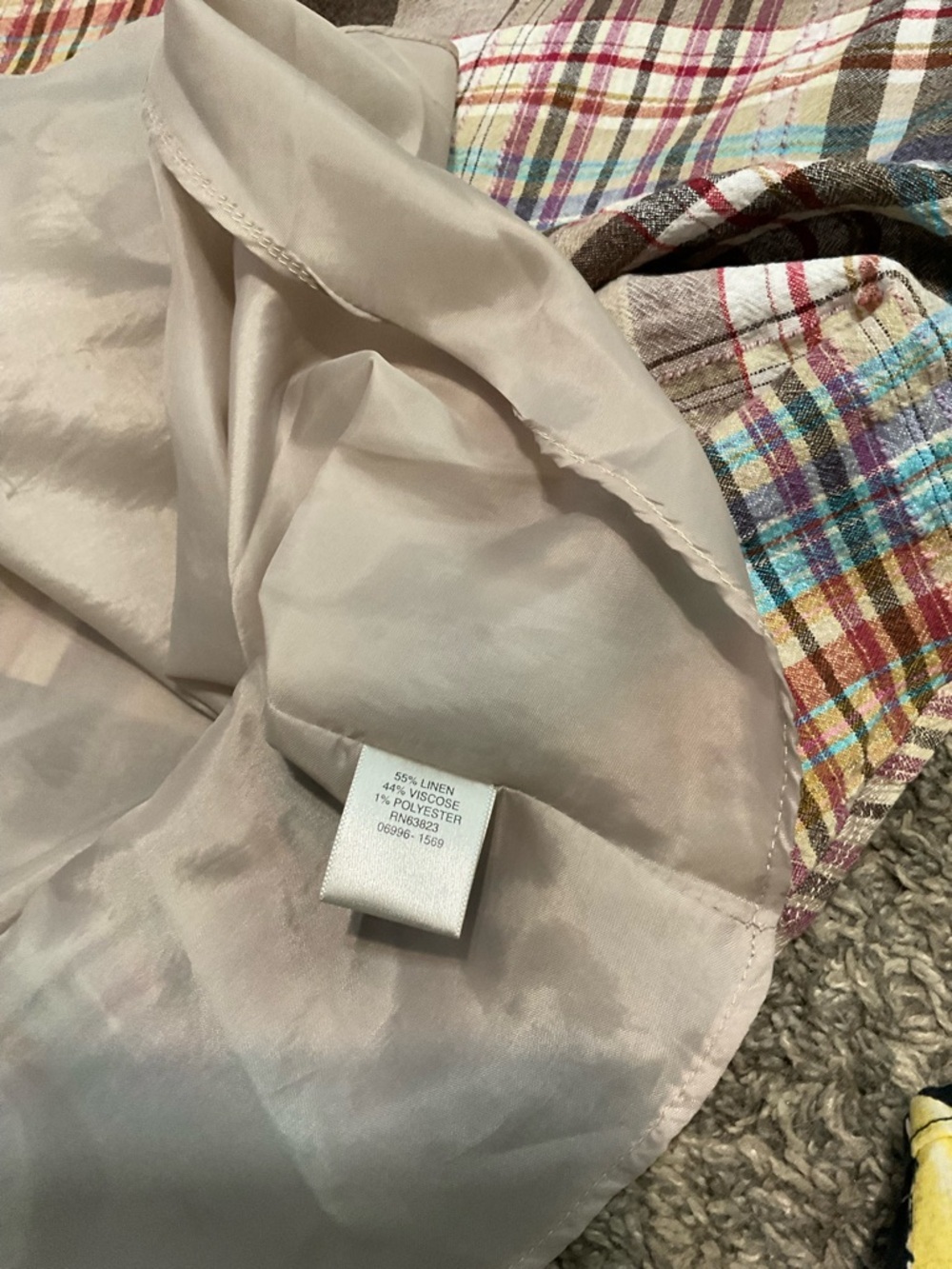 Christopher & Banks Plaid A-Line Skirt with Beige Underskirt Medium - Picture 6 of 8